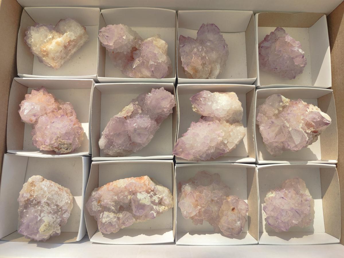 Natural Spirit Amethyst Clusters x 12 From Boekenhouthoek, South Africa