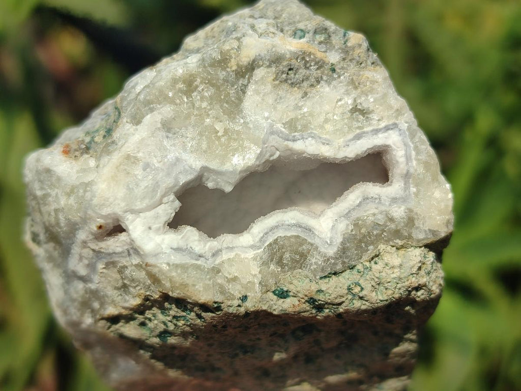 Polished One Side Blue Lace Agate Geodes x 13 From Nsanje, Malawi