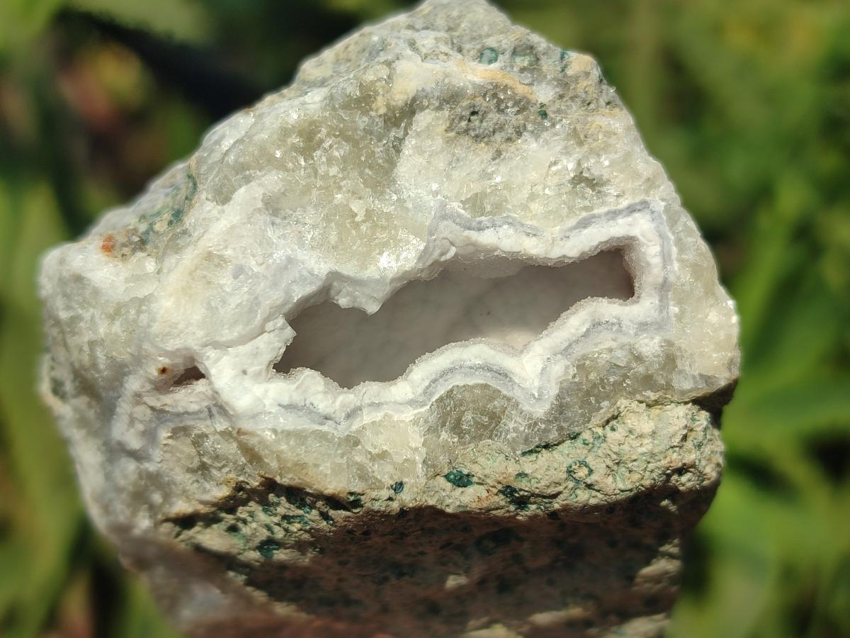 Polished One Side Blue Lace Agate Geodes x 13 From Nsanje, Malawi