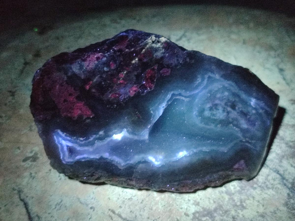 Polished One Side Blue Lace Agate Geodes x 13 From Nsanje, Malawi