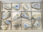Polished One Side Blue Lace Agate Geodes x 13 From Nsanje, Malawi