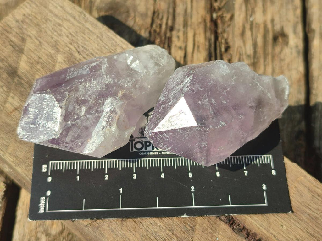 Natural Jacaranda Amethyst Single Crystals x 36 From Mumbwa, Zambia