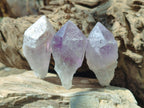 Natural Jacaranda Amethyst Single Crystals x 36 From Mumbwa, Zambia