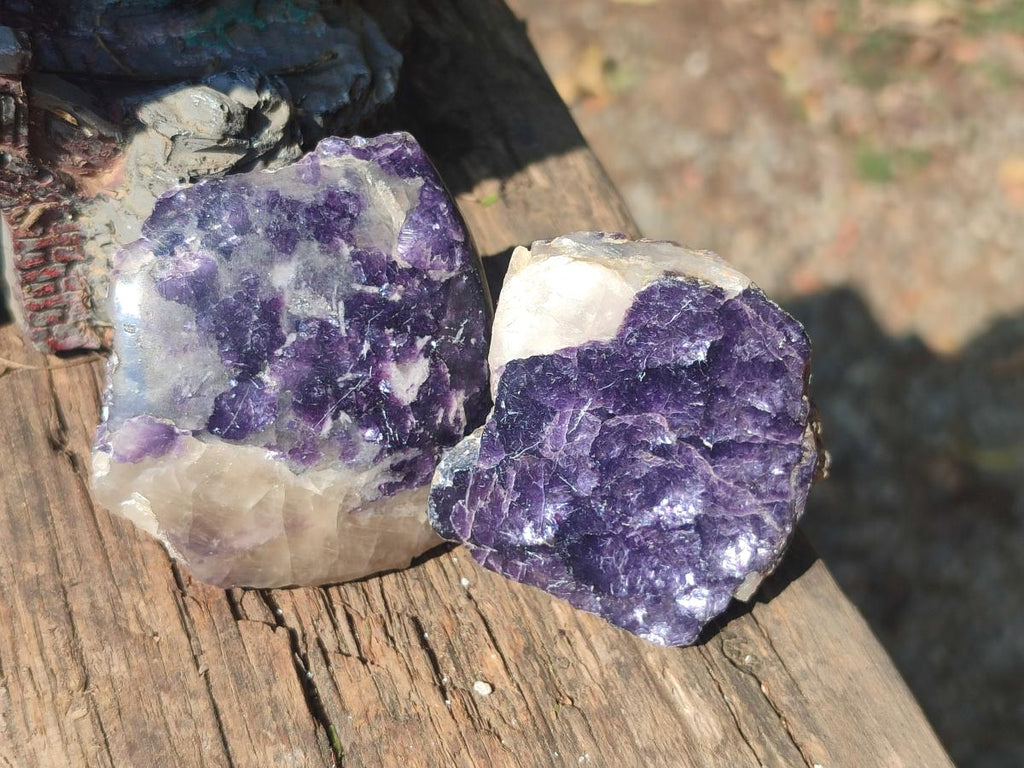 Polished One Side Lithium Silver Leaf Lepidolite x 35 From Zimbabwe