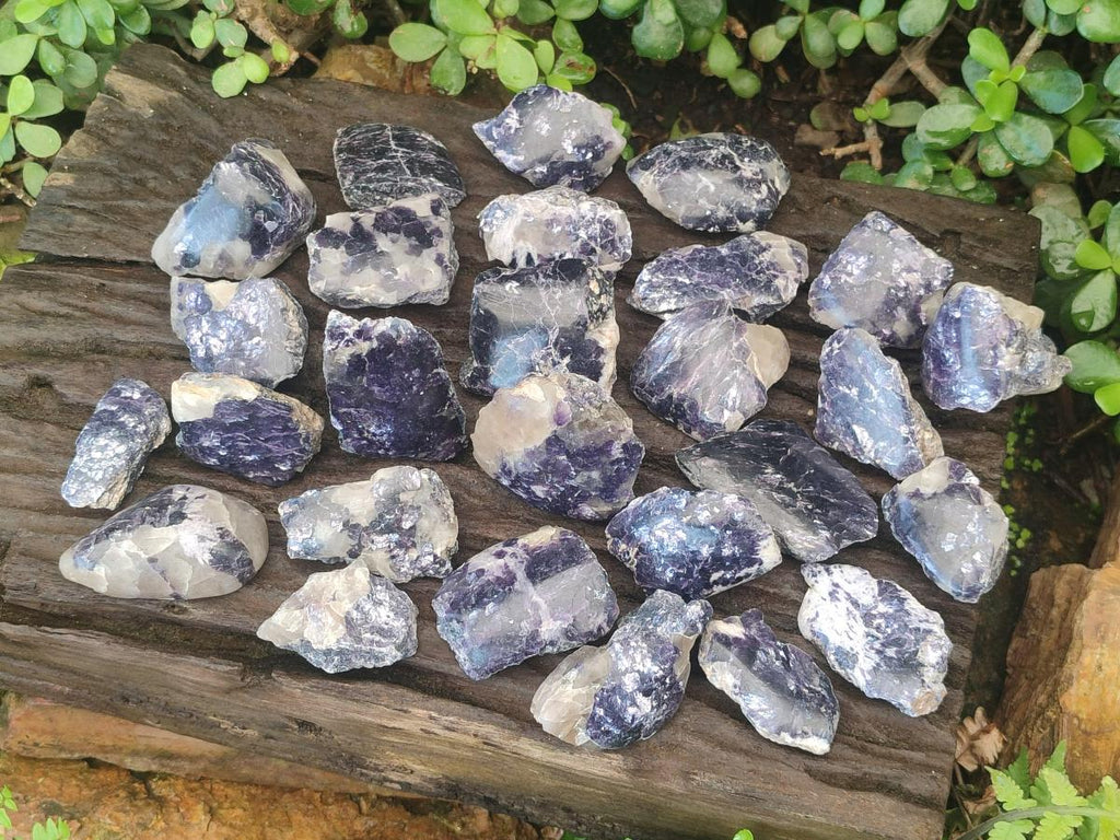 Polished One Side Lithium Silver Leaf Lepidolite x 35 From Zimbabwe