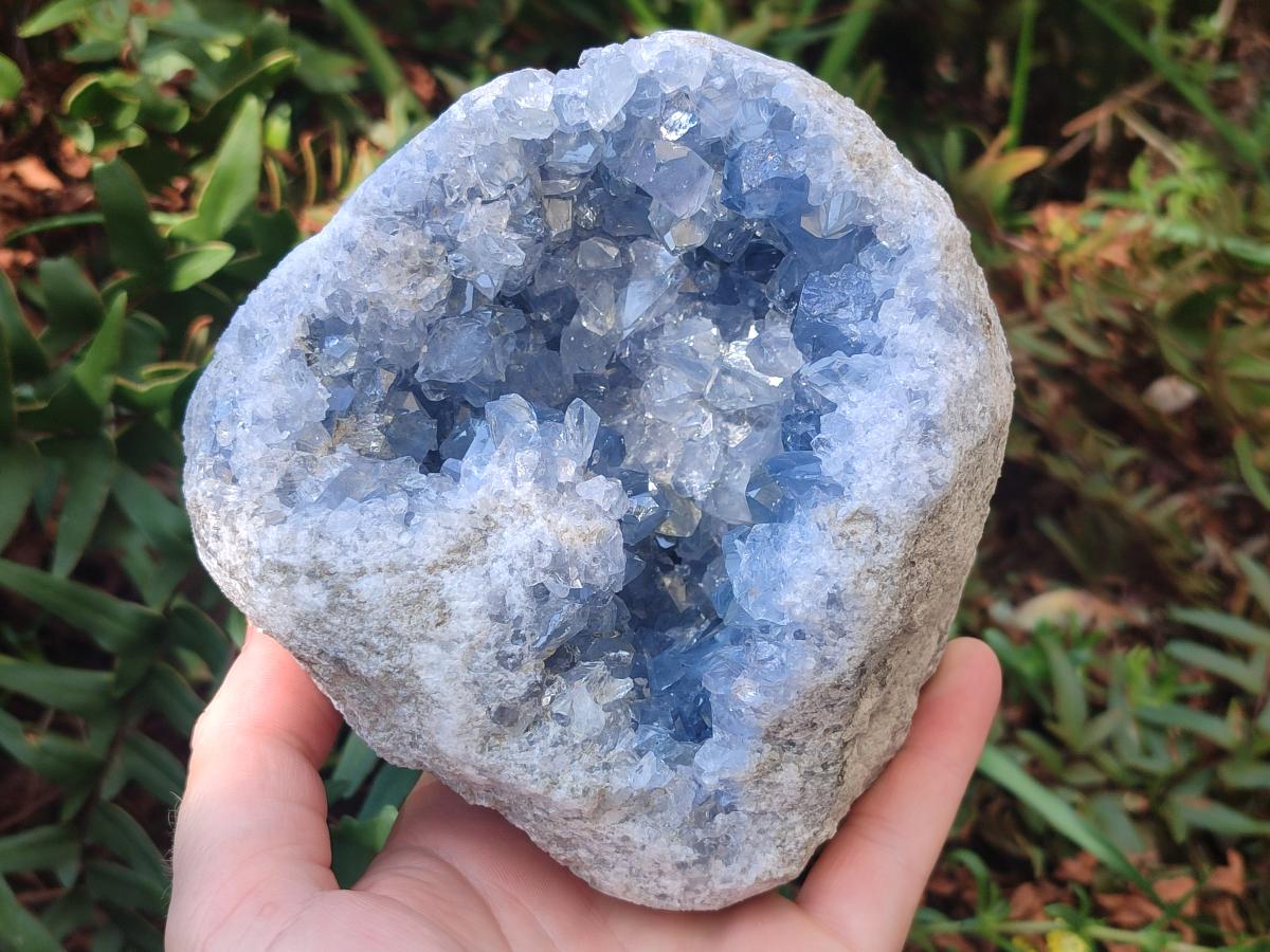 Natural Large Blue Celestite Geode Specimen x 1 From Sakoany, Madagascar