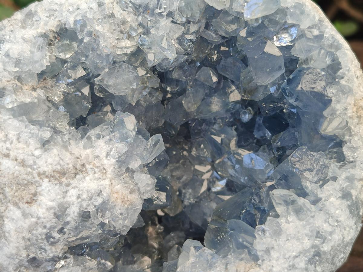 Natural Large Blue Celestite Geode Specimen x 1 From Sakoany, Madagascar