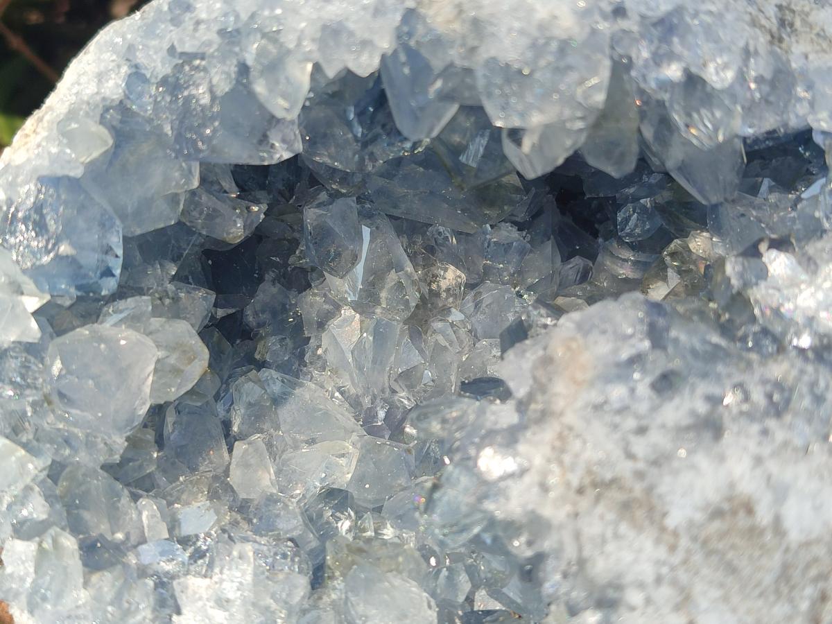 Natural Large Blue Celestite Geode Specimen x 1 From Sakoany, Madagascar