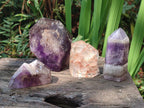 Polished and Natural Mix of Multi Mineral Display Crystals x 4 From Madagascar