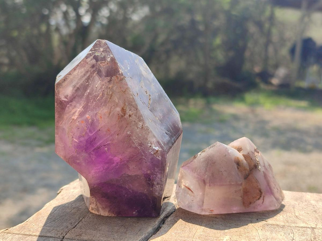 Polished and Natural Mix of Multi Mineral Display Crystals x 4 From Madagascar