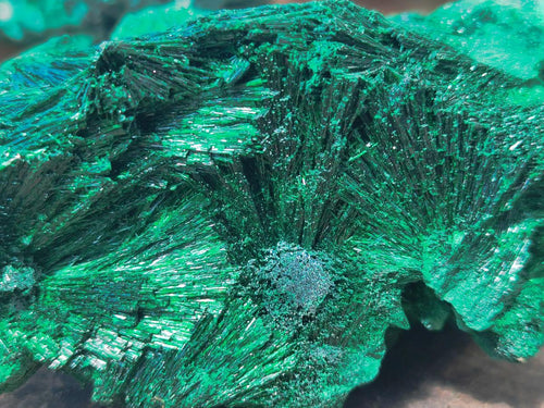 Natural Silky Malachite Specimens x 3 From Kasompe, Congo