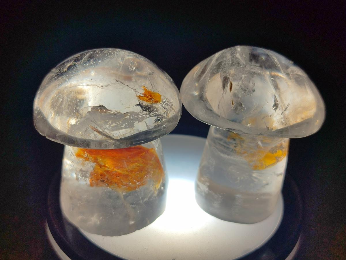 Polished Clear Quartz Mushrooms x 12 From Madagascar