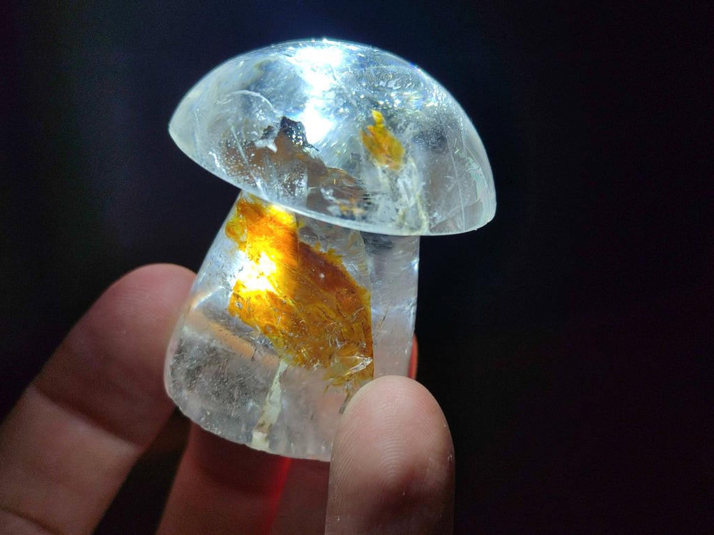 Polished Clear Quartz Mushrooms x 12 From Madagascar