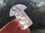 Polished Clear Quartz Mushrooms x 12 From Madagascar