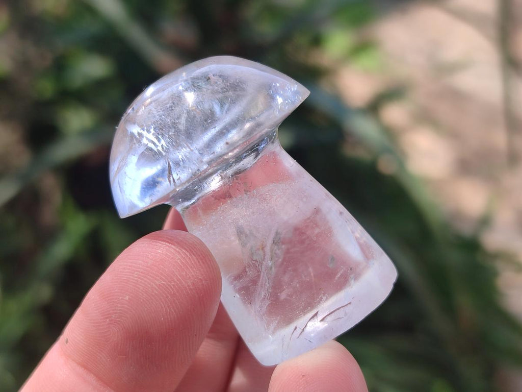 Polished Clear Quartz Mushrooms x 12 From Madagascar