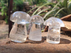Polished Clear Quartz Mushrooms x 12 From Madagascar
