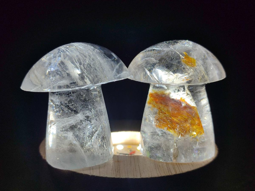 Polished Clear Quartz Mushrooms x 12 From Madagascar