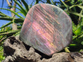 Polished Large Rare Purple Sunset Flash Labradorite Standing Display Piece x 1 From Madagascar