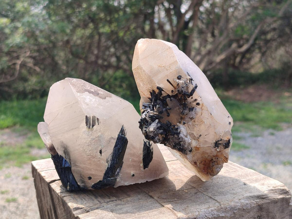 Natural Smokey Quartz Crystals with Associated Minerals x 4 From Erongo, Namibia