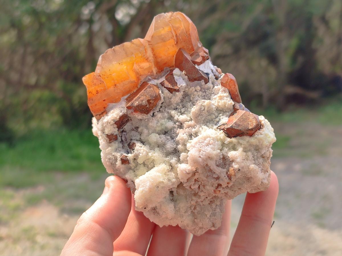 Natural Smokey Quartz Crystals with Associated Minerals x 4 From Erongo, Namibia