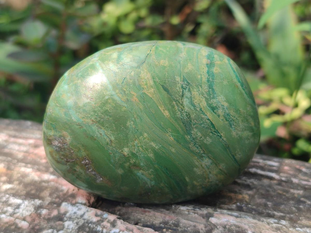 Polished Chrome Verdite Gemstone Galets  x 12 From Zimbabwe