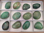Polished Chrome Verdite Gemstone Galets  x 12 From Zimbabwe