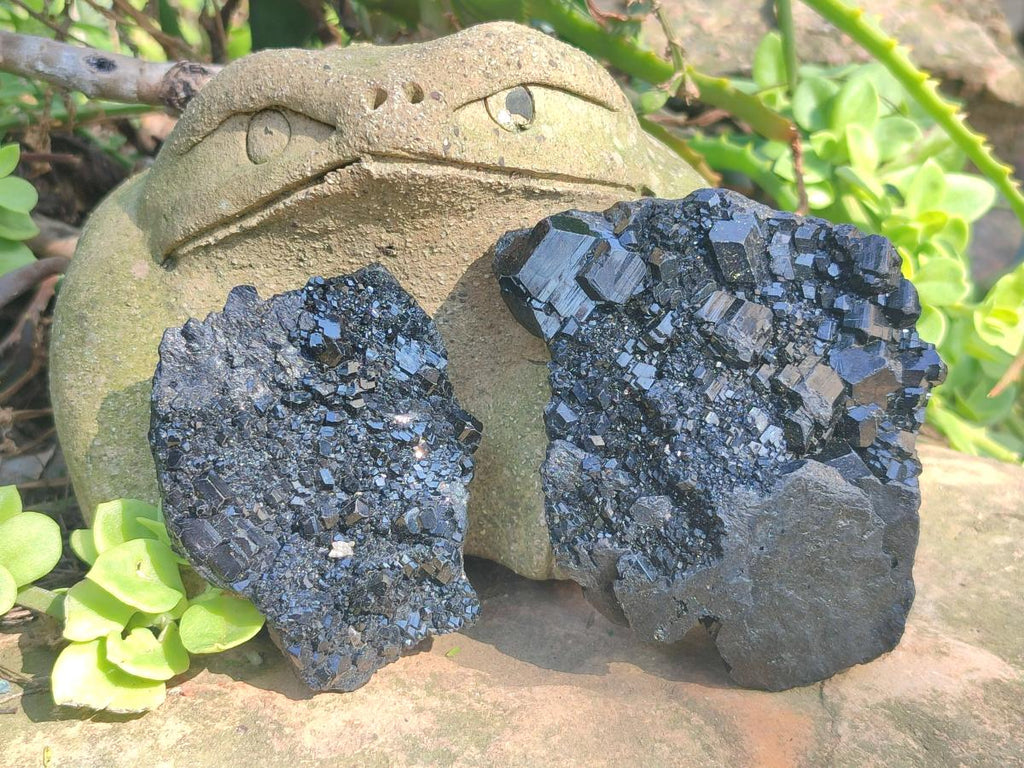 Natural Schorl Black Tourmaline Crystals and Clusters with Associated Minerals x 12 From Erongo, Namibia