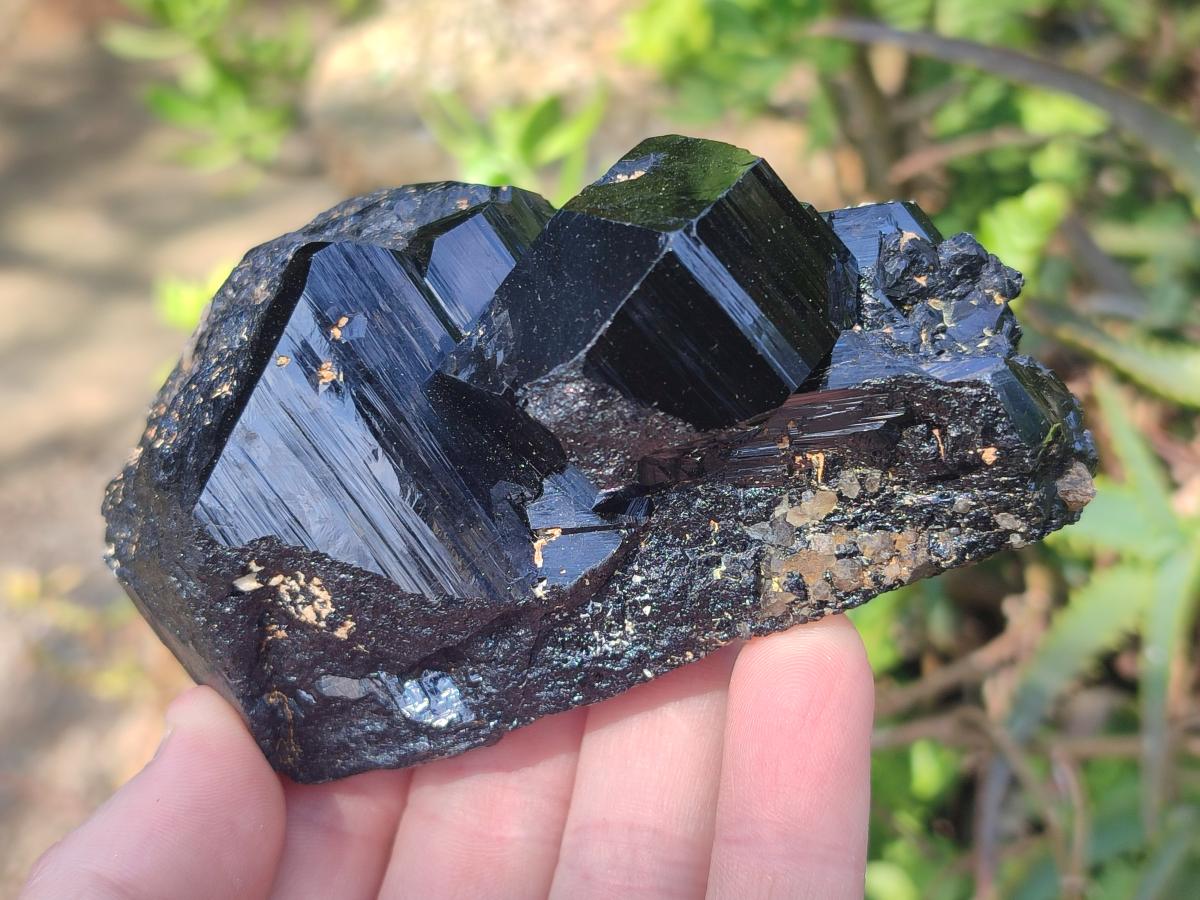 Natural Schorl Black Tourmaline Crystals and Clusters with Associated Minerals x 12 From Erongo, Namibia