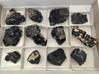 Natural Schorl Black Tourmaline Crystals and Clusters with Associated Minerals x 12 From Erongo, Namibia