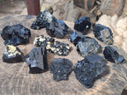 Natural Schorl Black Tourmaline Crystals and Clusters with Associated Minerals x 12 From Erongo, Namibia