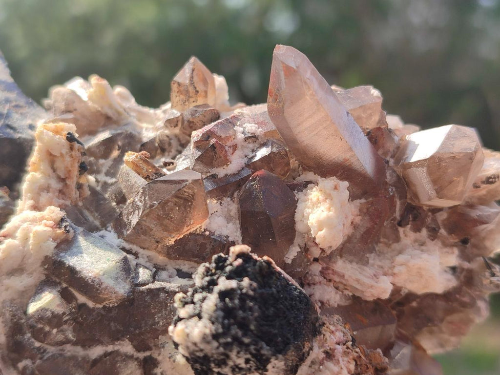 Natural Smokey Quartz Clusters with Associated Minerals x 4 From Erongo, Namibia