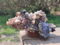 Natural Smokey Quartz Clusters with Associated Minerals x 4 From Erongo, Namibia