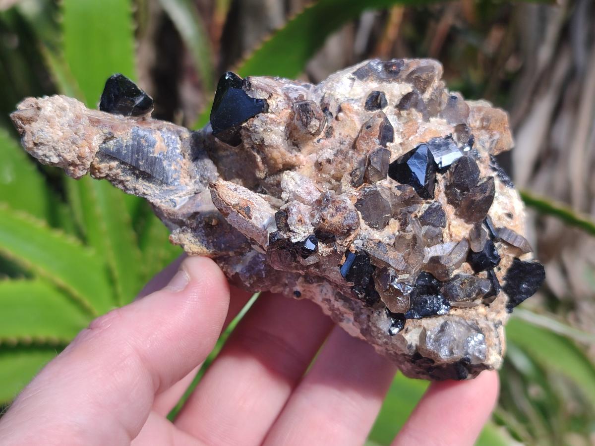 Natural Smokey Quartz Clusters with Associated Minerals x 4 From Erongo, Namibia