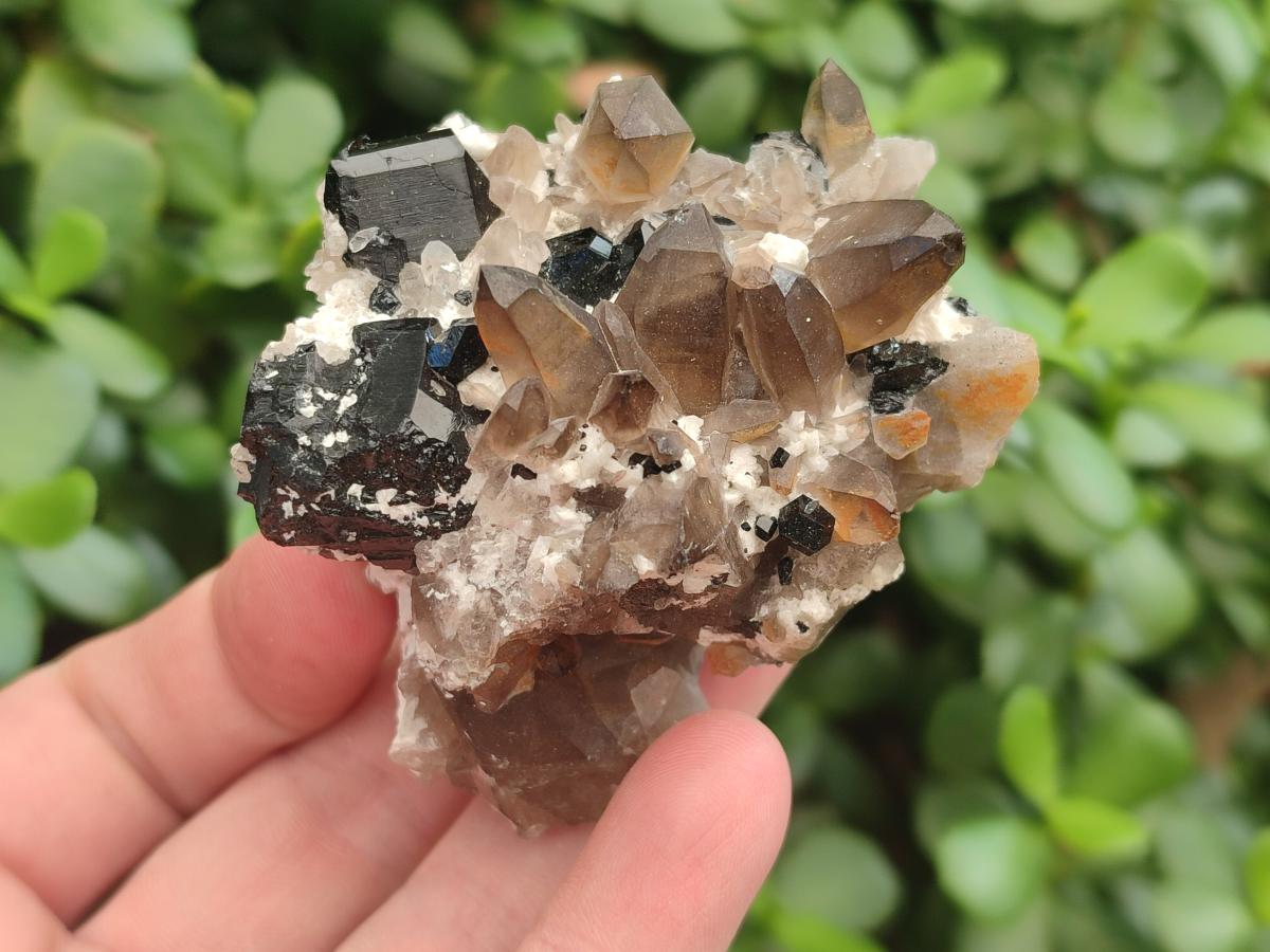 Natural Smokey Quartz Clusters with Associated Minerals x 4 From Erongo, Namibia