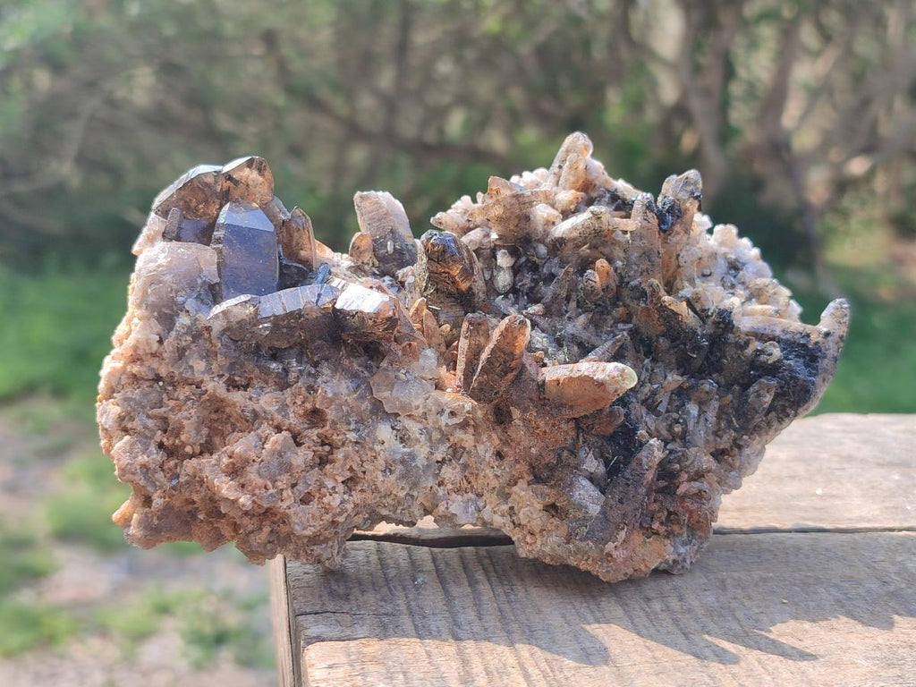 Natural Smokey Quartz Clusters with Associated Minerals x 4 From Erongo, Namibia