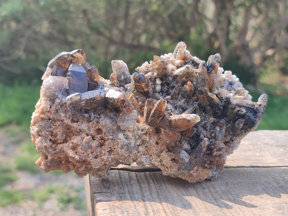 Natural Smokey Quartz Clusters with Associated Minerals x 4 From Erongo, Namibia