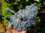 Natural Large Fibrous Foitite Specimen with Smokey Quartz on Feldspar x 1 From Erongo, Namibia