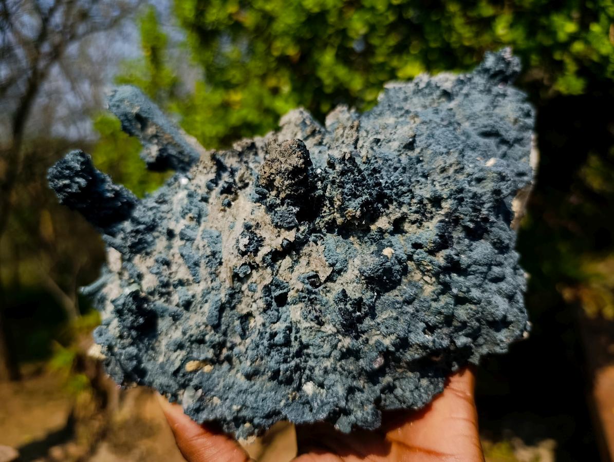 Natural Large Fibrous Foitite Specimen with Smokey Quartz on Feldspar x 1 From Erongo, Namibia