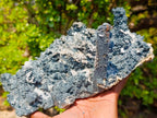 Natural Large Fibrous Foitite Specimen with Smokey Quartz on Feldspar x 1 From Erongo, Namibia