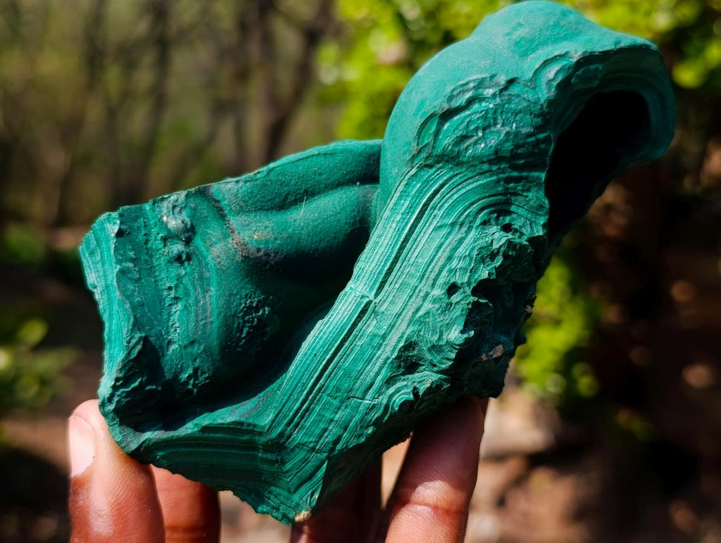 Natural Botryoidal Malachite Specimens x 4 From Congo