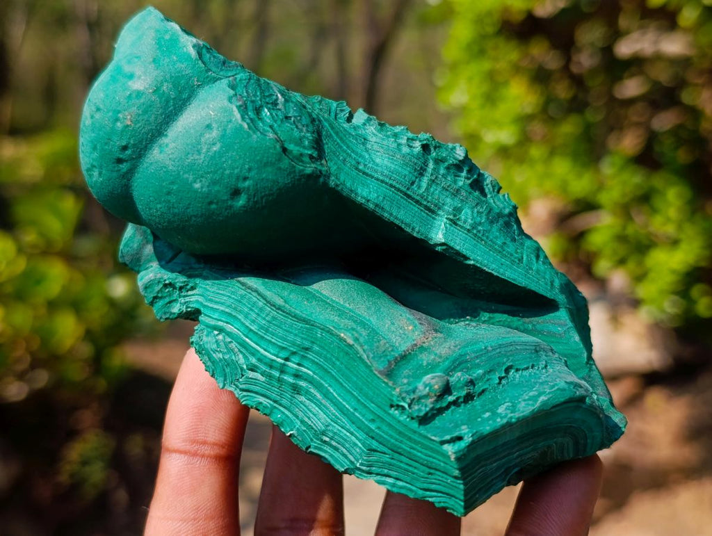 Natural Botryoidal Malachite Specimens x 4 From Congo