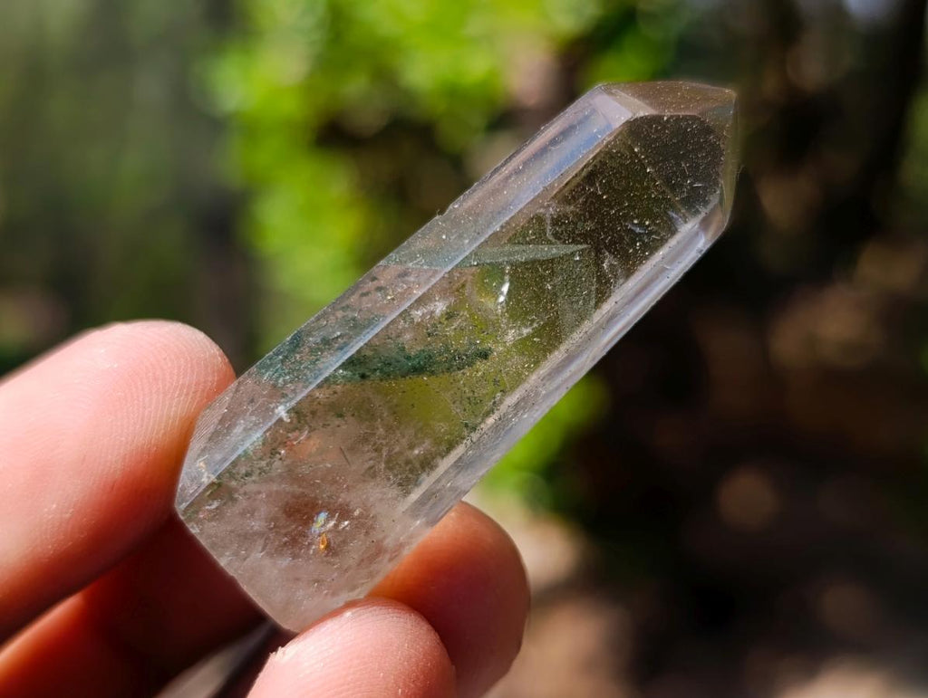 Polished Chlorite Quartz Moss Crystals x 25 From Mandoto, Madagascar