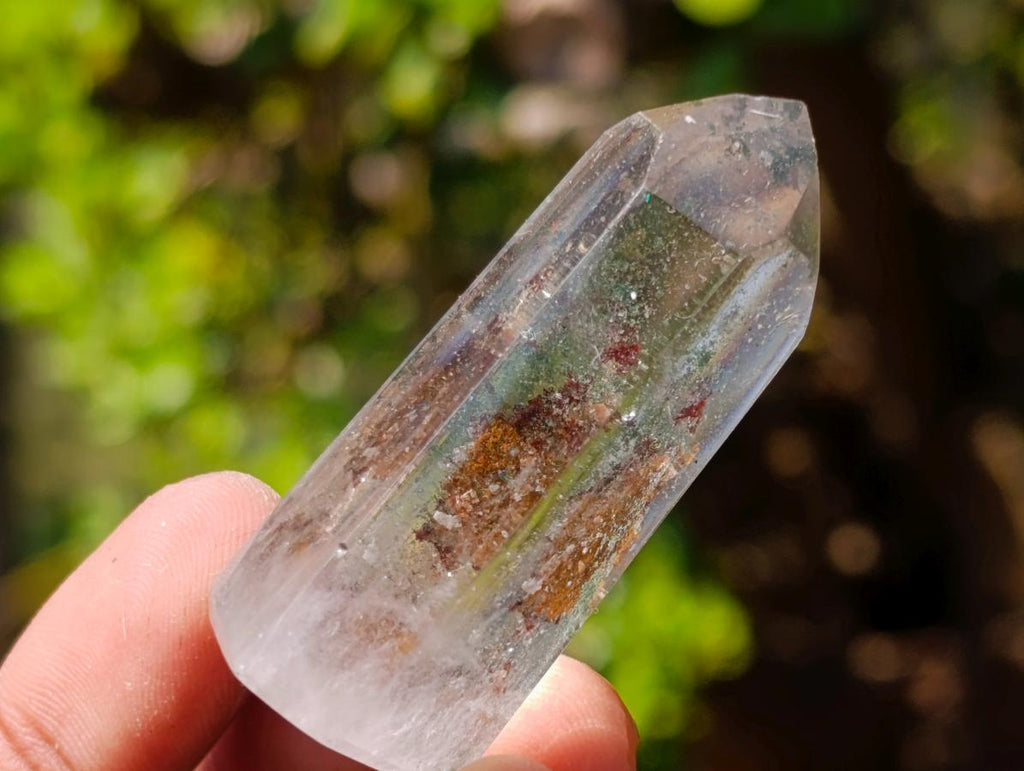 Polished Chlorite Quartz Moss Crystals x 25 From Mandoto, Madagascar