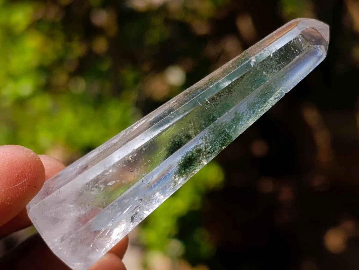 Polished Chlorite Quartz Moss Crystals x 25 From Mandoto, Madagascar