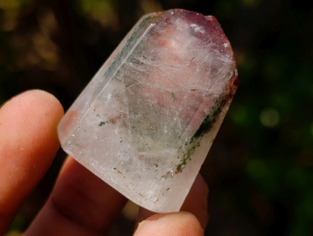 Polished Chlorite Quartz Moss Crystals x 25 From Mandoto, Madagascar
