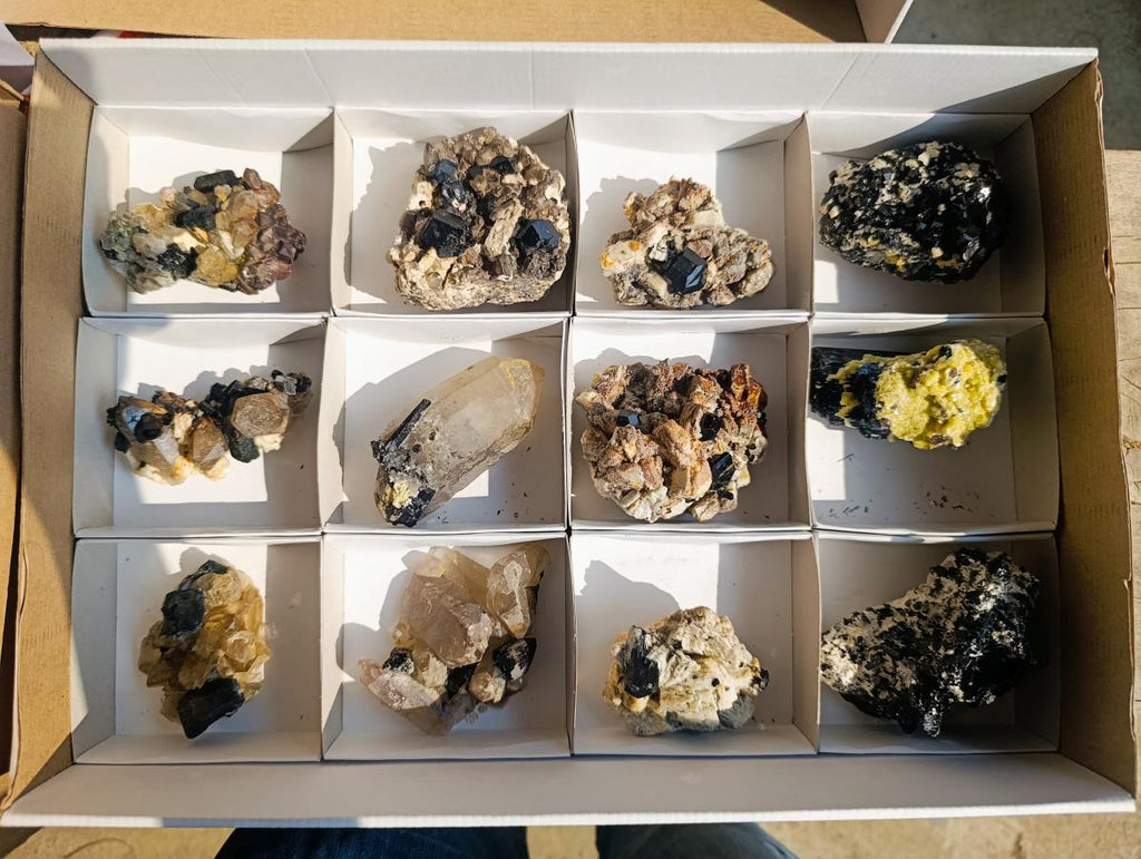 Natural Mix of Mineral Specimens x 12 From Erongo, Namibia