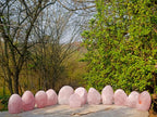 Polished Rose Quartz Standing Display Pieces x 12 From Zimbabwe