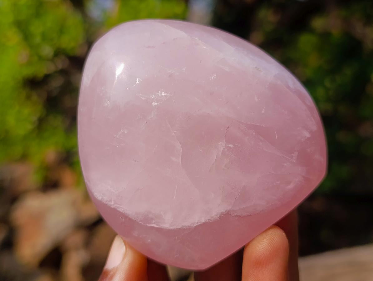 Polished Rose Quartz Standing Display Pieces x 12 From Zimbabwe