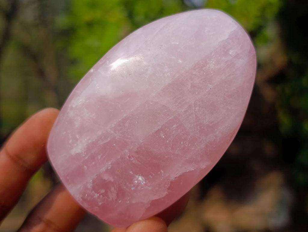 Polished Rose Quartz Standing Display Pieces x 12 From Zimbabwe