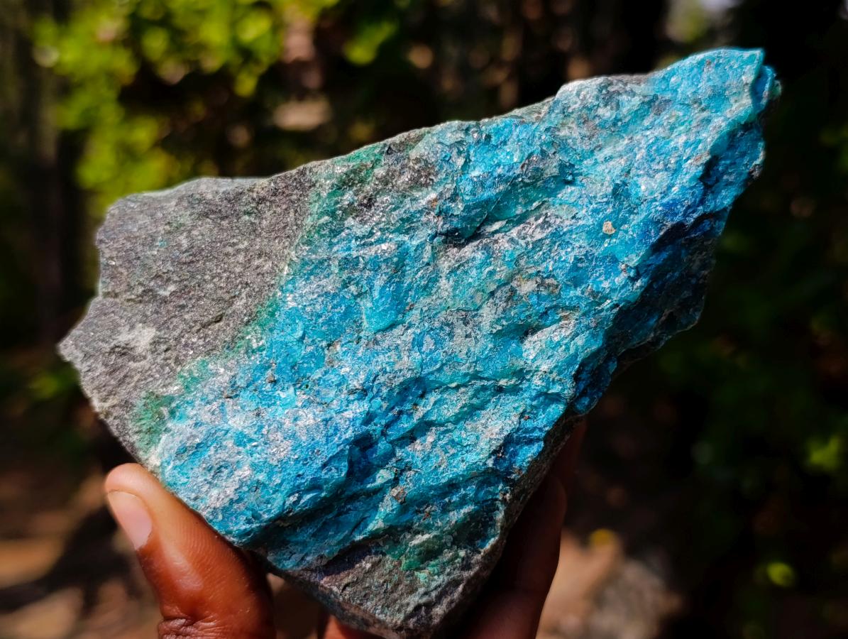 Natural Cobbed Shattuckite Specimens x 4 From Kaokoveld, Namibia